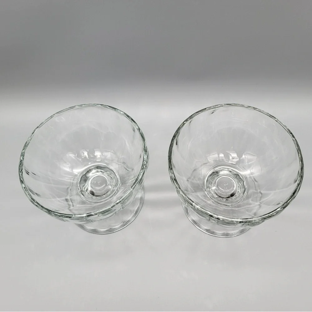 Libbey Set of two Ribbed Oversized Dessert Footed Ice Cream Bowls Serendipity